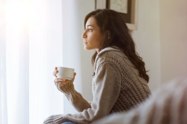 Woman thinking through Inner work exercises